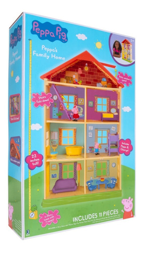 Casa Peppa Pig Family Home 3 Figuras 10 Accesorios