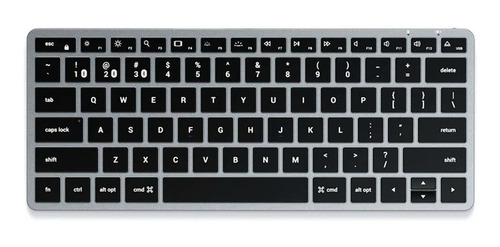 Imagen 1 de 2 de Teclado bluetooth Satechi Slim ST-BTSX1M QWERTY inglés US color gris