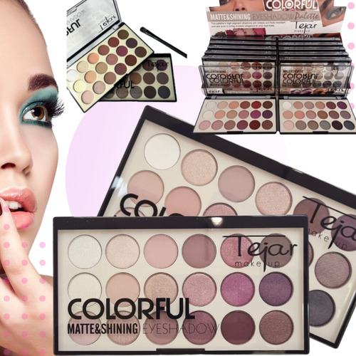 Set De Sombras Matte Y Shining 18 Colores Tejar 4160 Lfme