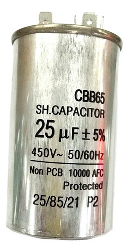 Condensador Eléctrico De Arranque De Motor Cbb65 450v 50 /
