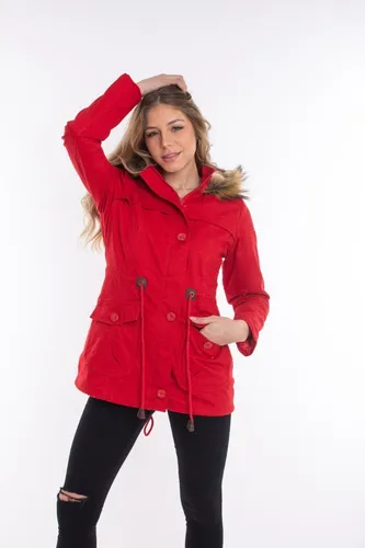 Parka Mujer Campera Invierno Capucha Dama Chaqueta Piel