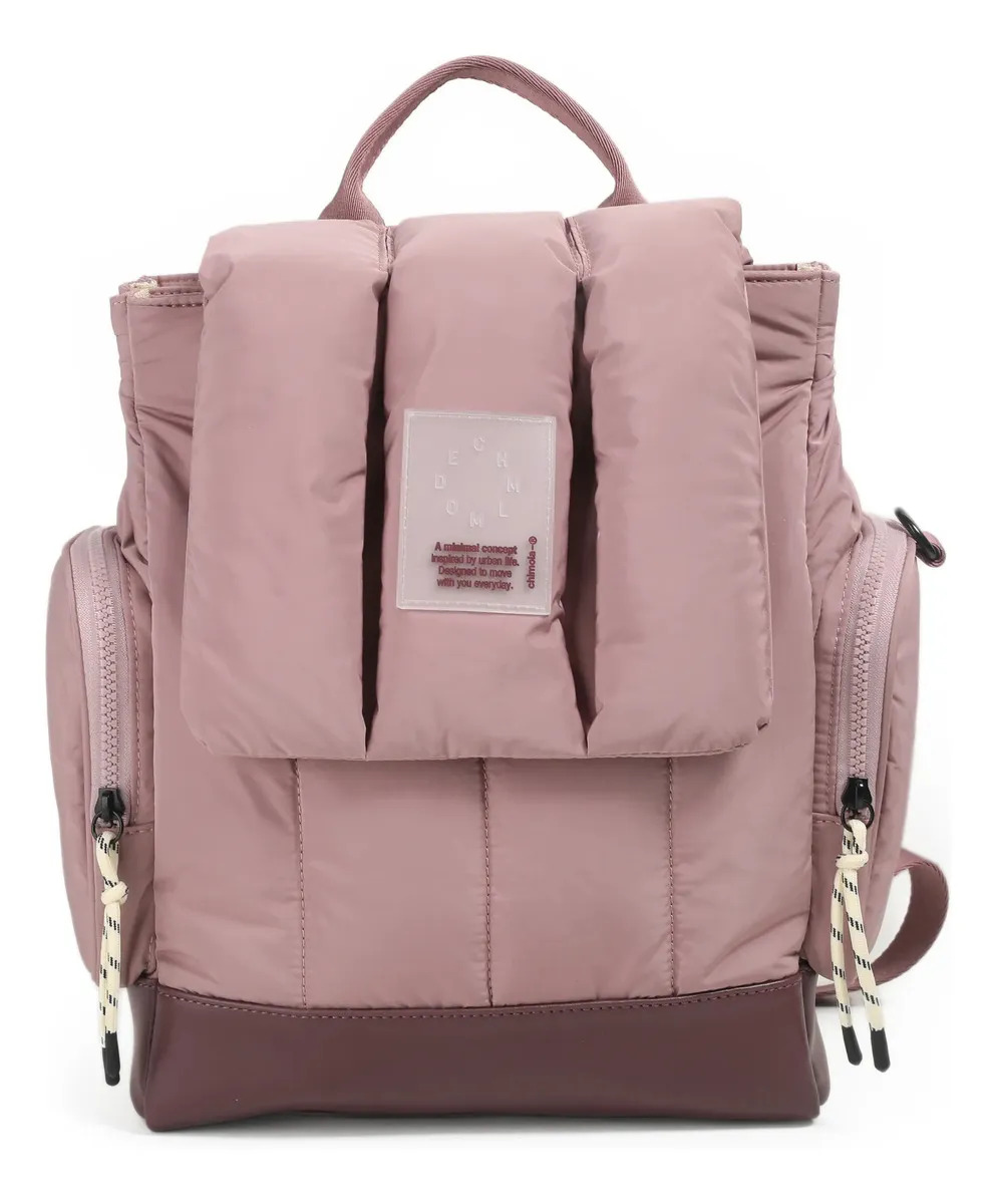Mochila Chimola Dana Urbana Matelasse Efecto Puffer M237 Pale Pink Dana