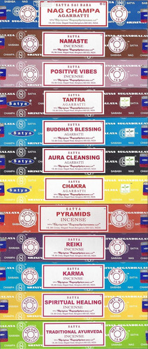 Conjunto De 12 Nag Champa Namaste Vibraciones Positivas...