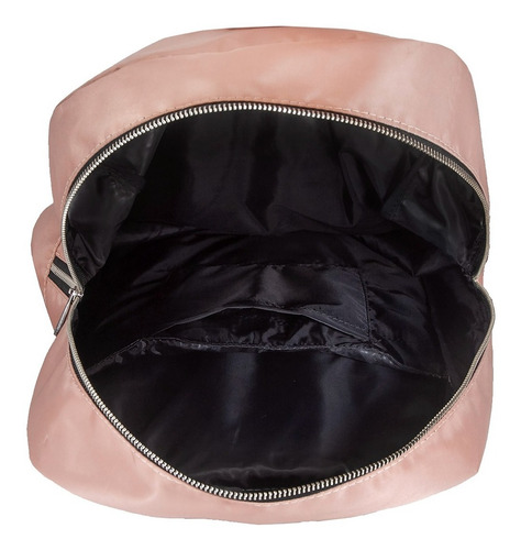 Imagen 2 de 5 de Mochila Citadina Ecocuero Satinado Con Forreria Acontra Tono