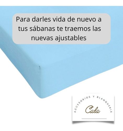 Imagen 3 de 5 de Sábana Ajustable Una Plaza Y Media Para Colchón De 90x190x30