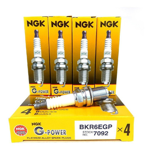 Kit X4 Bujias Ngk Bkr6egp Rover 416 1.6 Si Tl4 96/00