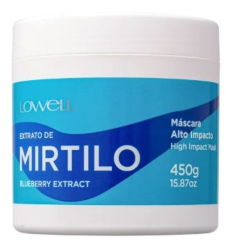 Lowell Extrato De Mirtilo - Máscara 450g Oleosos Cabelos