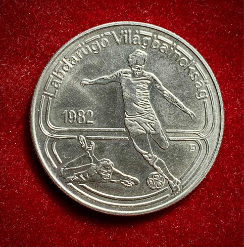 Moneda 100 Florines Hungría 1982 Mundial Futbol