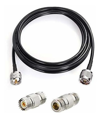 N Macho A Pl259 Rf Cable De Coaxial Coaxial 25ft 2 Unid...