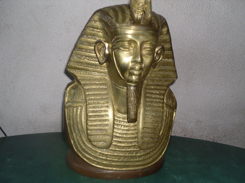 Escultura Busto De Bronce Rey Tutankamón 12kg