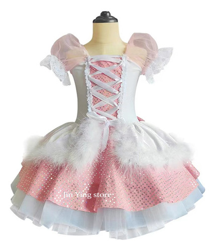 Tutú De Ballet Profesional Rosa Para Adultos Y Niños Vestid