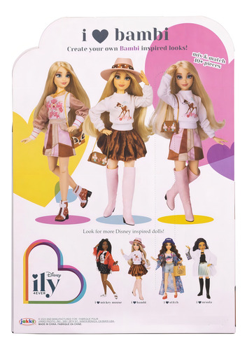 Bonecas Disney Ily 4ever Fashion em Bambi com 13 pontos de