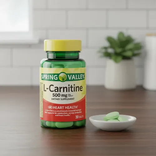 L Carnitina Carnitine 500mg 30 Tabs Aminoacido Spring Valley