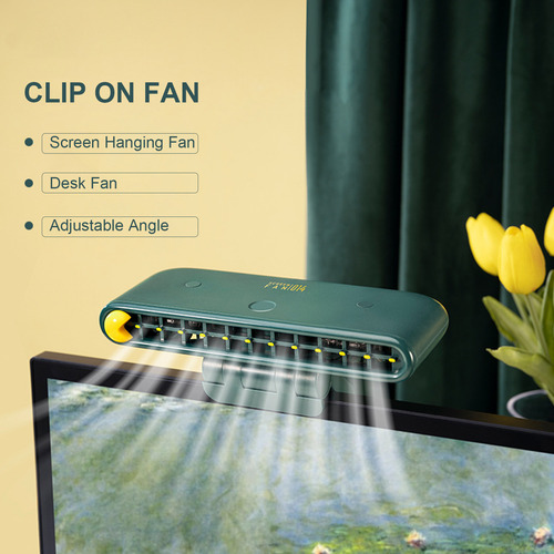 Ventilador Con Clip Para Computadora Con Batería Recargable