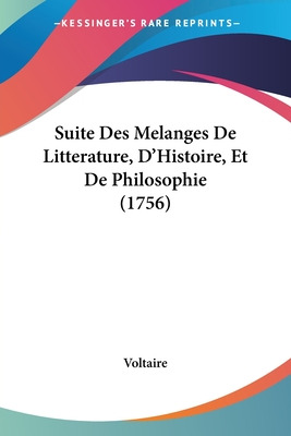 Libro Suite Des Melanges De Litterature, D'histoire, Et D...