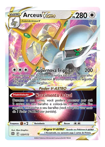 Carta Pokémon Lendário Arceus V Astros Cintilantes Original, Jogo de  Tabuleiro Nunca Usado 90936107