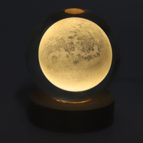 Lámpara De 3d De Bola De Cristal Noche Led Led