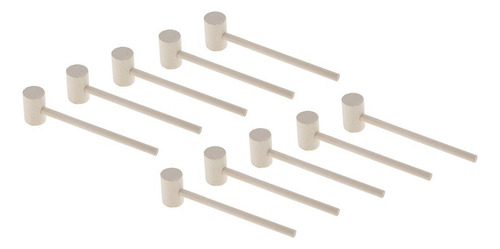 10 Piezas De Cuero De Madera Martillo De