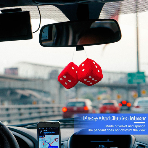 Dados De Coche Dados De Peluche Para Espejo Retrovisor Adorn