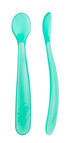 Chicco Softly Spoon 2 Cucharas Flexibles 6m Verde Maternelle