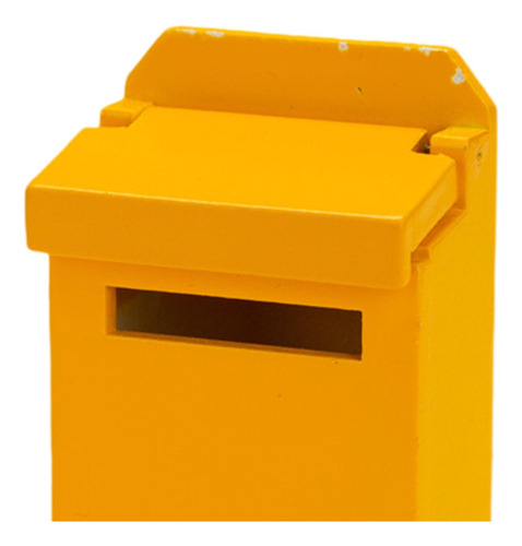 2 X 1/12 Casa De Bonecas Modelo De Caixa De Correio Laranja
