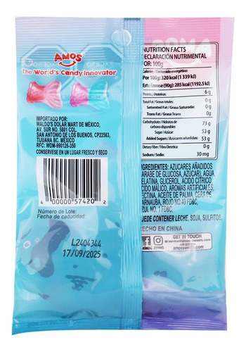 Gomitas En Forma De Colas De Sirena Amos Mermaid Tails Gummy