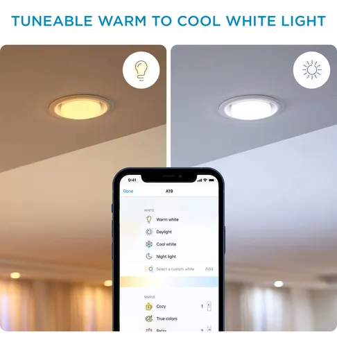 Luces Inteligentes Led De Colores Wiz Con Control Remoto Y A