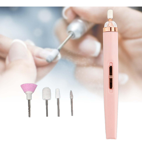 2 Taladro Eléctrico Inalámbrico Para Uñas, Lima De Rosa