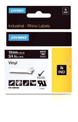 Dymo Rhino Colored Vinyl - Cinta Adhesiva De Vinilo Permanen