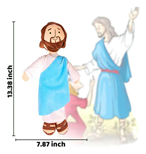 Peluche De 13 Pulgadas Con Diseño De Jesús, Muñeca De Peluch