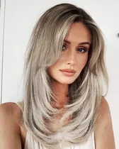 Comprar Ealga Ombre Brown Blonde Wigs With Bangs, Natural 89rzj