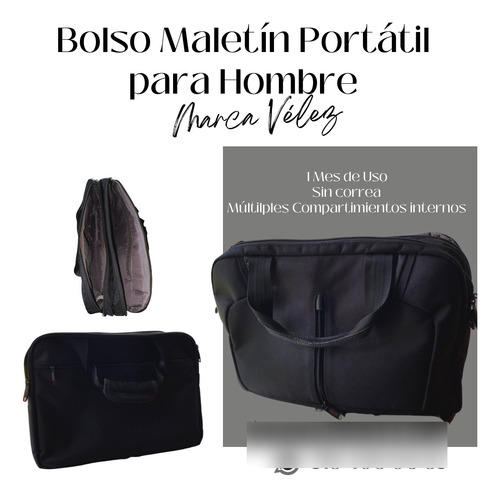 Bolso Maletín Portátil Para Hombre