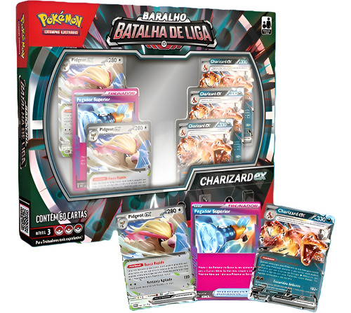 Juego de cartas coleccionables de cartas Charizard de Pokemon Copag de 1 baraja con 60 cartas