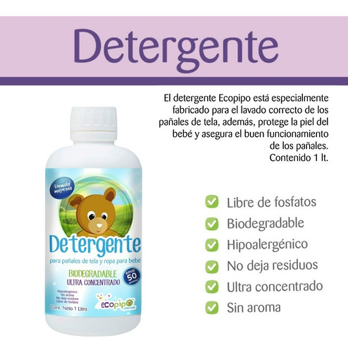 Kit Bolsas Para Pañales Ecológicos + Detergente + Bálsamo