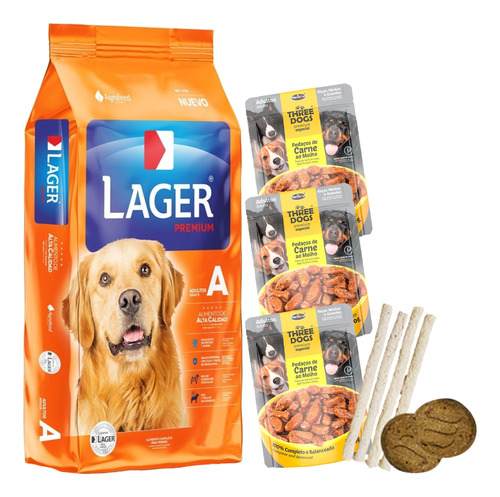 Alimento Perro Adulto Lager Premium 25 Kg + Regalo + Envío