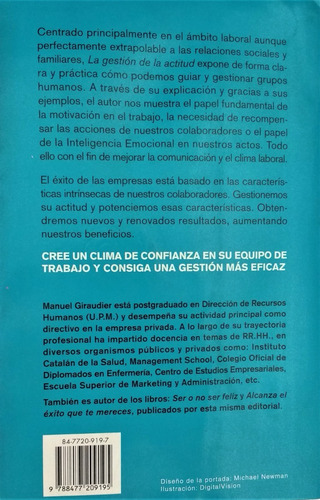 Libro La Gestión De La Actitud De Manuel Giraudier (Usado)