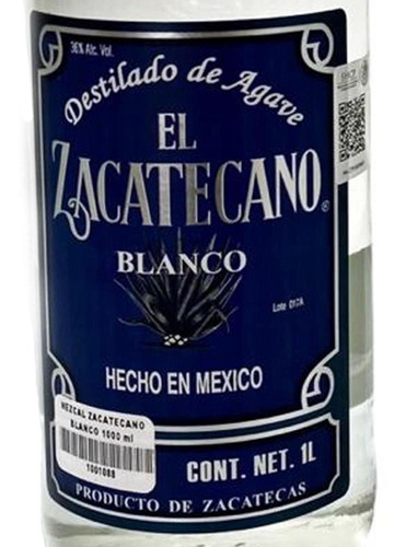 Mezcal El Zacatecano Blanco 1 L