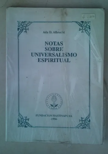 Libro Notas Sobre Universalismo Espiritual Ada Albretch (Usado)