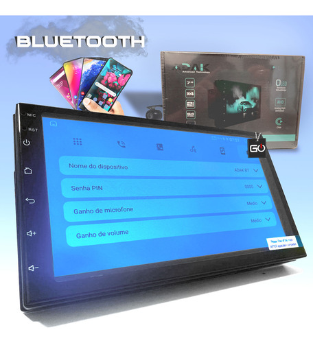 Multimidia Adak Android 64gb Ford Ka 2018-2021 Gps Tela 7p