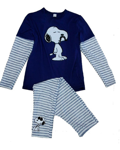Pijama Hombre Playera Y Pantalon Snoopy Peanuts 10318 