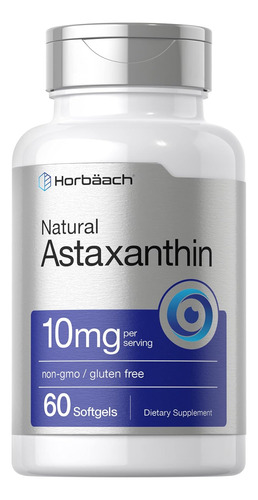 Astaxanthin 10 Mg 60 Capsulas Blandas Sin Gluten Horbaach