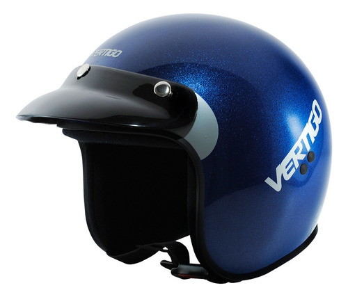 Casco para moto abierto Vertigo Basic 2014  azul talle M 
