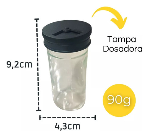 Porta Temperos E Condimentos Giratório Com 12 Potes Vidro Pt