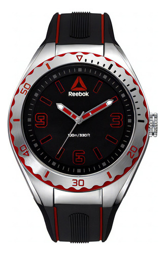 Reloj Reebok Emom 1.0 Rd-emo-g2-pbib-br Hombre Color de la malla Negro Color del bisel Plateado Color del fondo Negro