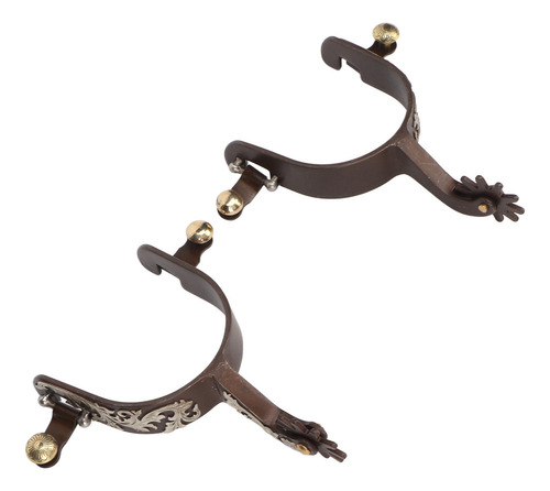 2 Unidades De Western Cowboy Spurs, De Acero Con Bajo Conten