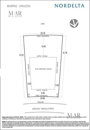 Imagen 10 de 13 de Excelente Lote Al Agua En Venta. Barrio Virazon. Nordelta