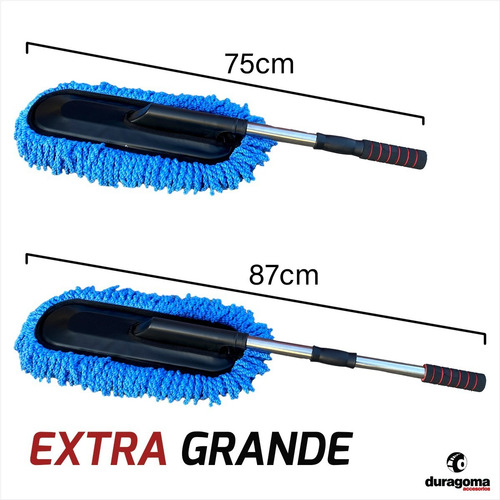 Imagen 2 de 6 de Plumero Lampazo Microfibra Extensible Grande Aluminio Auto