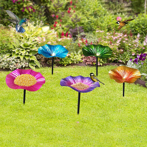 Baños Para Pájaros Para Exteriores, De Metal, Para Azul