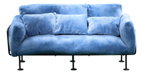 1/6 Sala De Estar Sofá Mini Sofá Diy Diy Modelo De Azul