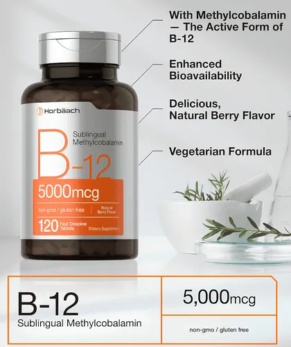 Suplemento B12 Sublingual Vitamina B12 Methylcobalamin Metil B12 Metilcobalamina Methyl B12 Veganos B12 Próstata B12 Salud Mental Positiva Claridad